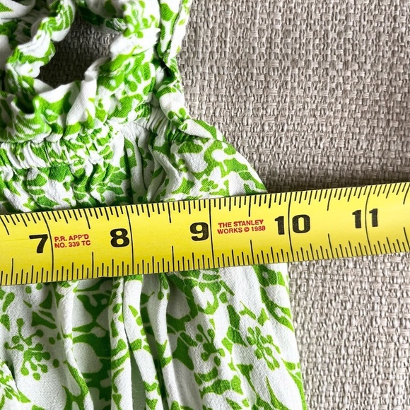 Faithfull the Brand Dress Women’s XS Green White Floral Print Mae Midi Dress - Picture 7 of 8